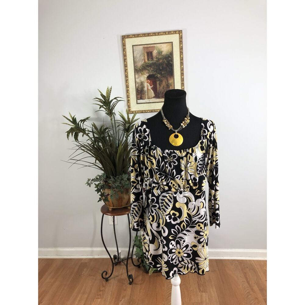 Cato Women Blouse Tunic Size L collarless Long Sleeve Y2K Barbiecore Beach Boho